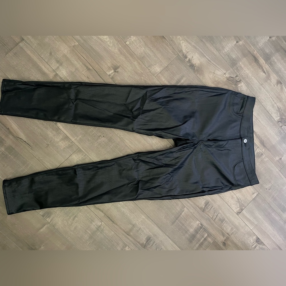 H&M Divided Faux Leather, Texured Skinny Pant (Size: 12/44)